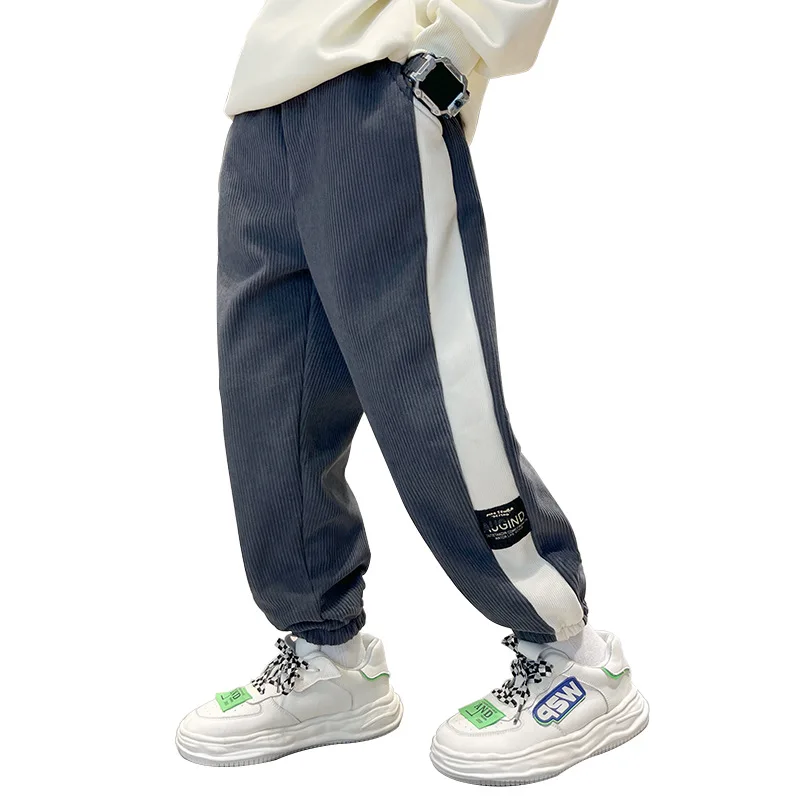 Boys Pants Spring Autumn Sweatpants for Kids Thicken Teenager School Joggers Children Sports Clothes 4-14years
