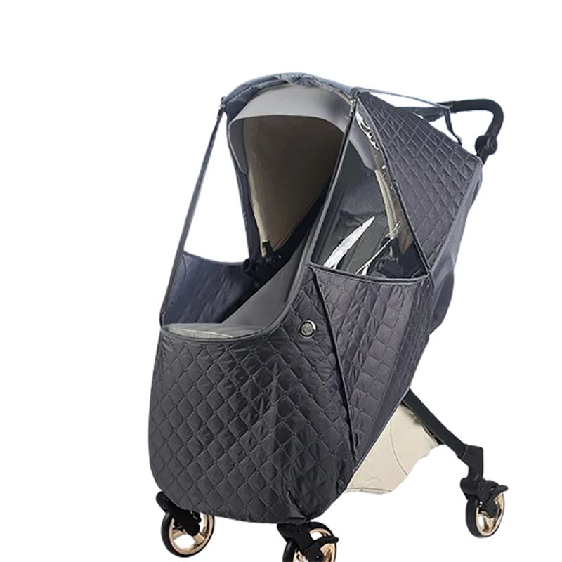 Universal 2 in1 Winter Rain Cover Baby Stroller Waterproof Winter Warm Cotton Hood Stroller Accessories