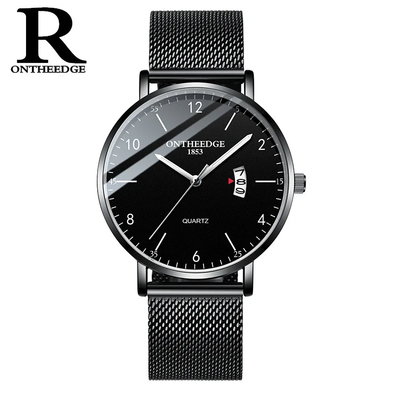 

2022 New Men's Watch Business Casual Quartz Watch Waterproof Luminous Mesh Belt Fashion Calendar Watch High-end Watch Gifts
