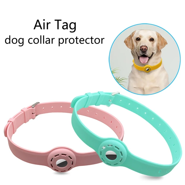  Collar de perro para perros pequeños, medianos y medianos con  funda protectora compatible con localizador de rastreador GPS AirTag, collar  de mascotas, soporte de bucle para perro y gato, accesorios ajustables