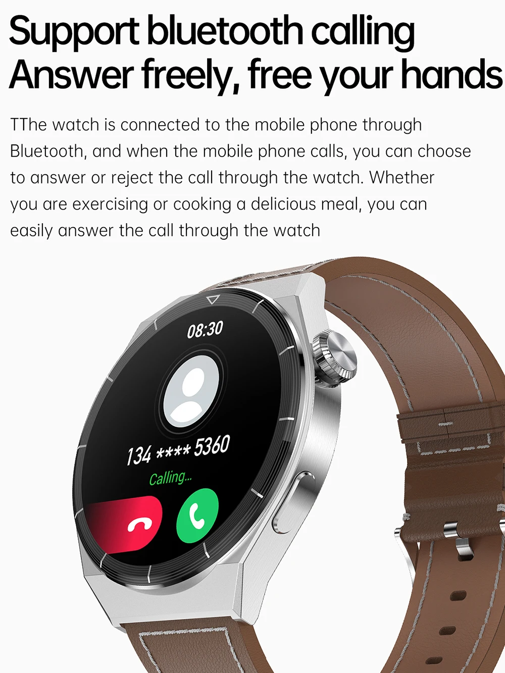 For Phone Xiaomi Huawei Android ECG Smart Watch Men Bluetooth Call  Smartwatch