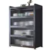 Sideboard Cabinet Locker Kitchen Shelf Floor Multi-Layer Home Living Room Microwave Oven with Door Storage Cabinet 1