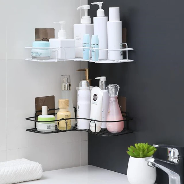 Estantes de baño para cocina, estante de esquina montado en la pared, sin  clavos, estante de ducha, estante de almacenamiento de Gel de ducha,  accesorios de baño - AliExpress