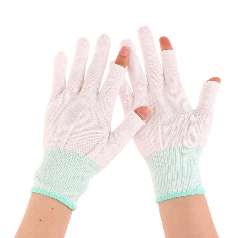

1Pair Finger Gloves For Women Men Knit Wrist Cotton Gloves Workout Gloves Cycling Fishing Labor Protection Gloves