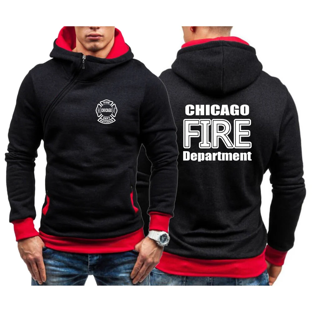 

New Chicago Fire Department Show TV Show Responsibility Printing Fashion 2023 New Men's Long Sleeve Fitness Five-color Sweater J