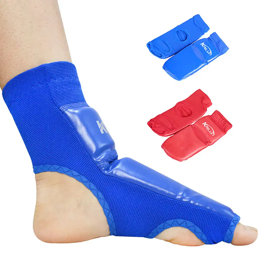 PU Leather MMA Boxing Muay Thai Foot Insteps Guards Feet Protector Martial Arts Wushu Sanda Training Protective Gear boxing foot guards