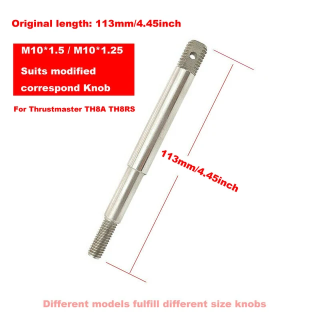 113mm Gear Level Shifter Mod For Thrustmaster TH8A TH8RS Original Length  For Modified Different Sizes Gear Knob M10