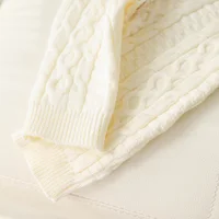 Autumn Winter Clothes Newborn Knitted Cardigan Solid Romper Girl Baby Ribbed Knit Jumpsuit Boy Infant Thick Fashion One-pieceb 6