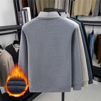 Pull Faux deux couches pour hommes, col à carreaux épais chaud, qualité médaille d'or, chemise pull à col épais 2