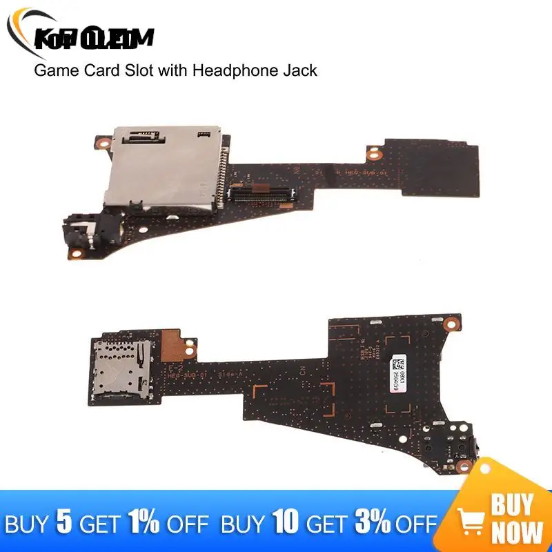

Game Card Slot TF Card Slot Micro Sd Socket Board Reader With Headset Headphone Audio Jack Socket Board For Switch OLED