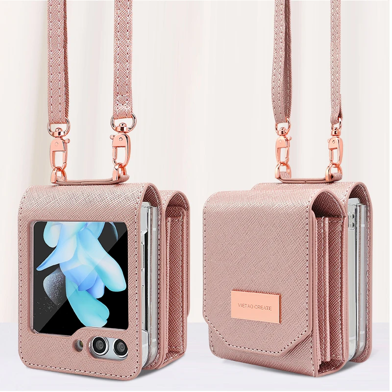 Vietao Crossbody Lanyard Mobile Phone Case with Card Slots Wallet