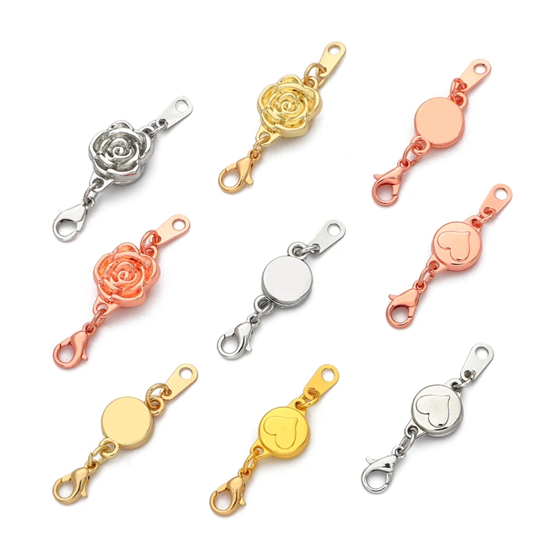 4 Pairs Necklace Bracelet Magnet Clasp Magnetic Necklace Clasps And Closures  - Chain Extender Jewelry Clasp Converter - AliExpress