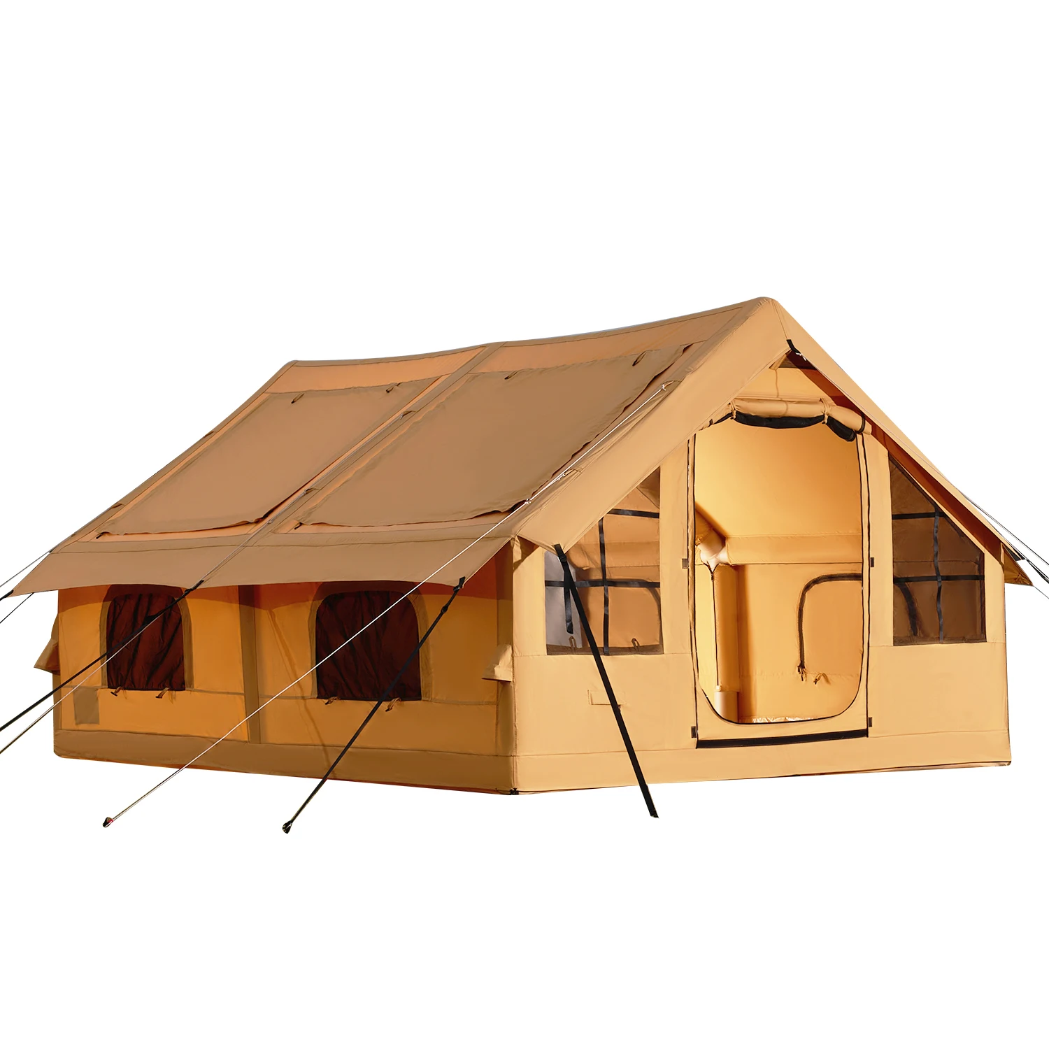 Inflatable Camping Tent with Skylight and Stove Jack