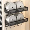 Portable Hanging Wall-mounted Storage Rack No-drilling Bathroom Onion Garlic Seasoning Organizer Kitchen Storage Basket Moisture 4