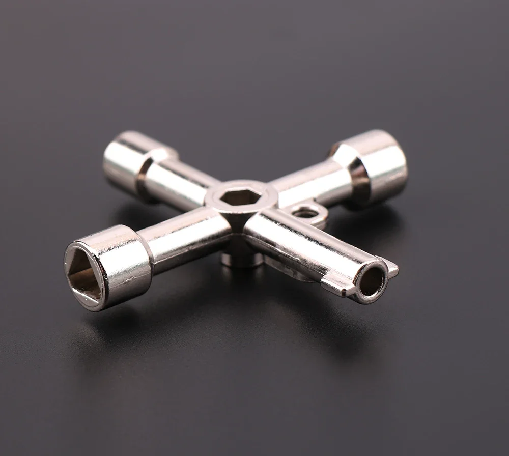 1PCS Elevator triangle Triangle lock key Quadrangle lock wrench Alloy material Multifunctional Not a master