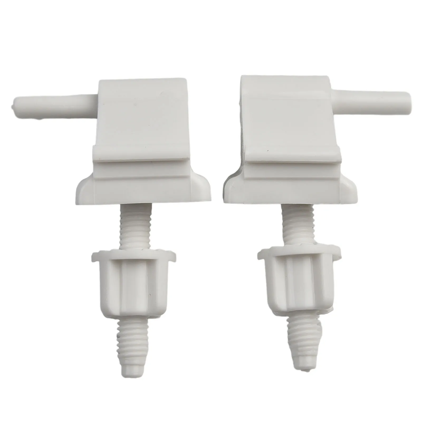 

Strong and Sturdy White Plastic Toilet Seat Hinge Replacement Kit, Easy Installation Process, Suitable for Most Toilet Seats