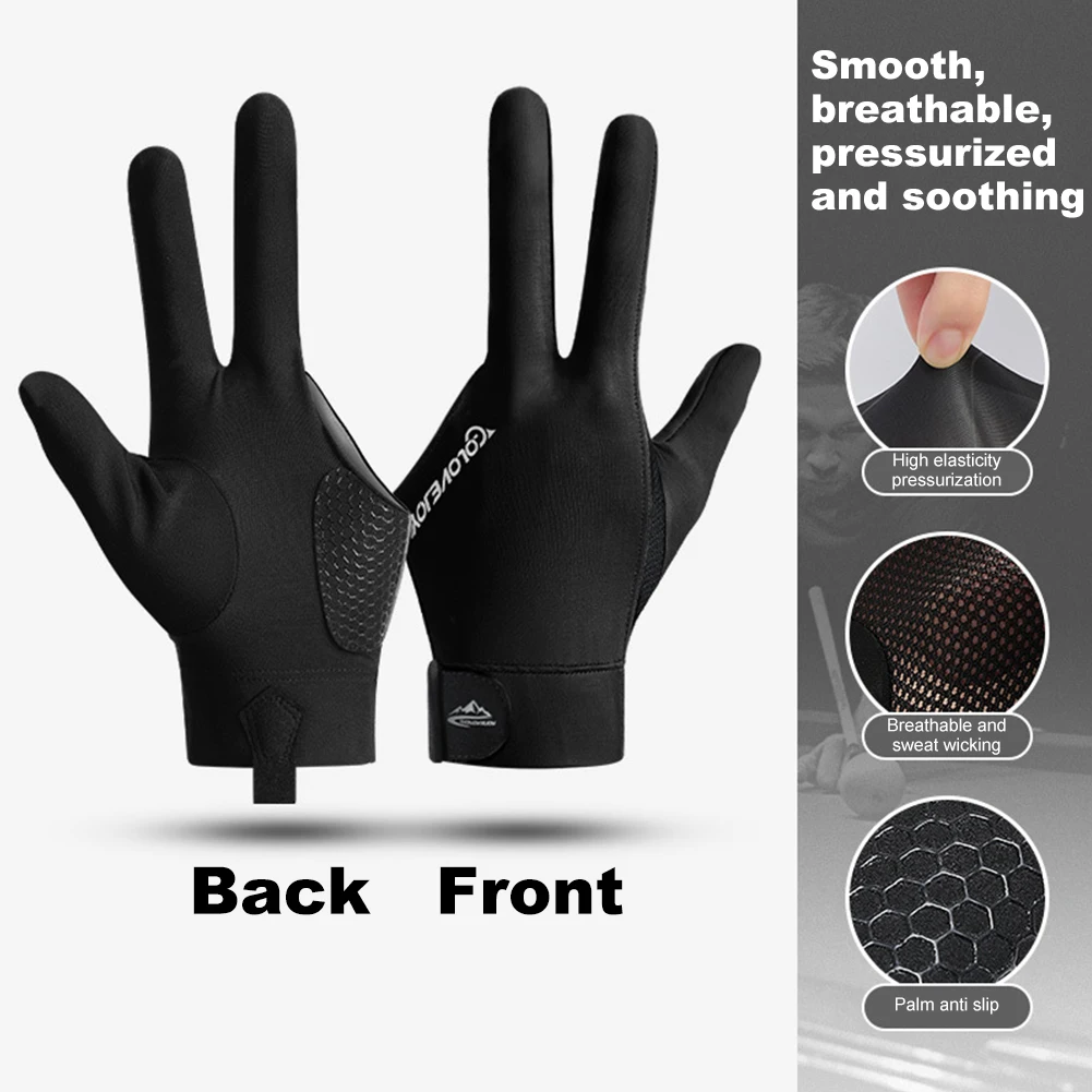 Full-Finger Billiards Gloves Left/Right Hand Billiard Pool Gloves