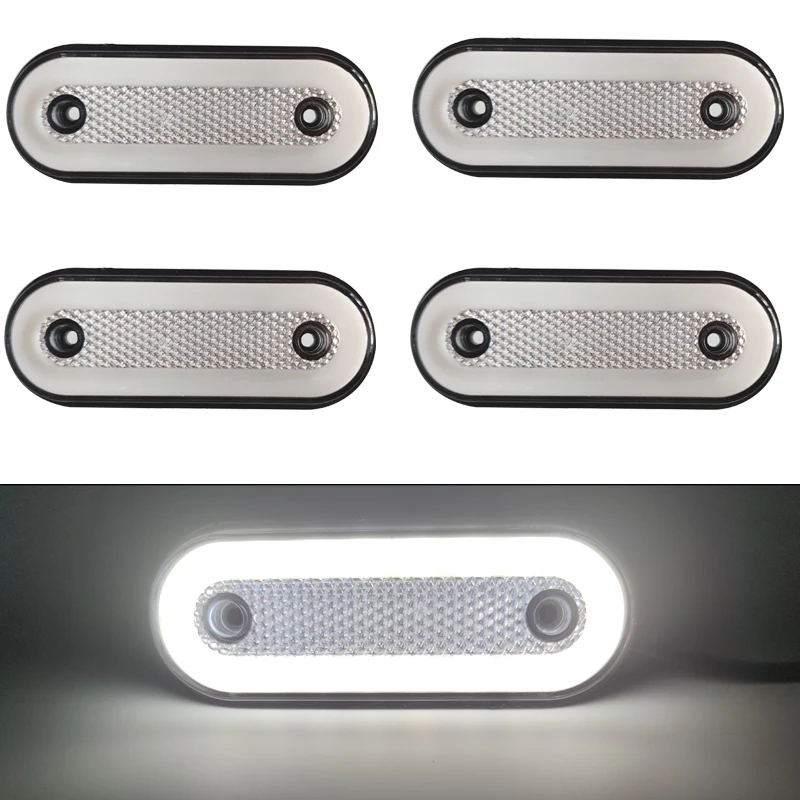 LED Marker Lights 4pcs 12V 24V LED Truck Side Marker Light Trailer Lights Reflector Van Camion Clearance Lights For Scania For DAF truck Isuzu