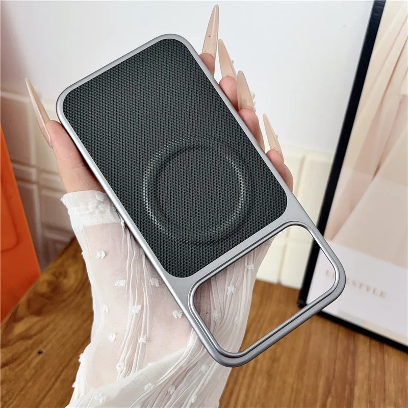 Magnetic Triangle Pattern PU Leather Ultra-Thin Protective Back Cover