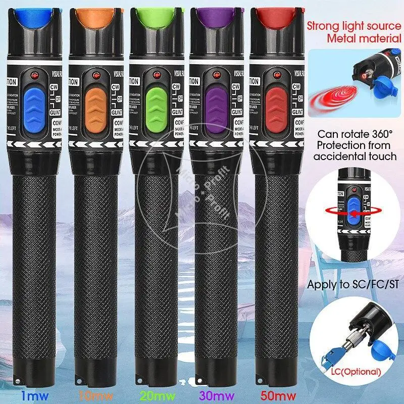 Preferential price Laser 30MW/20MW/10MW/5KM Visual Fault Locator Fiber Optic Cable Tester 10-30Km Range VFL AUA-30 | Мобильные