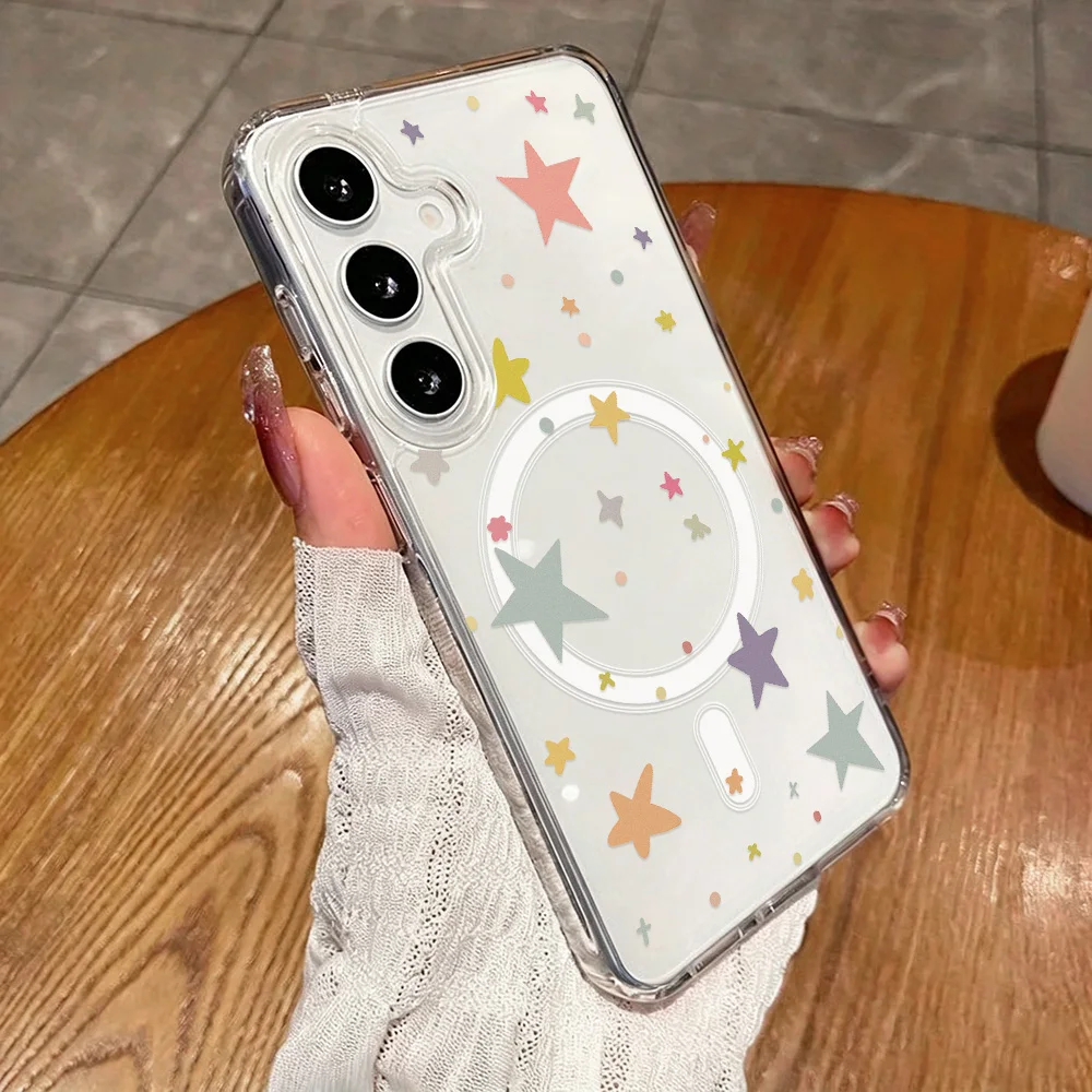 Pastel Colorful Stars Magnetic Phone Case