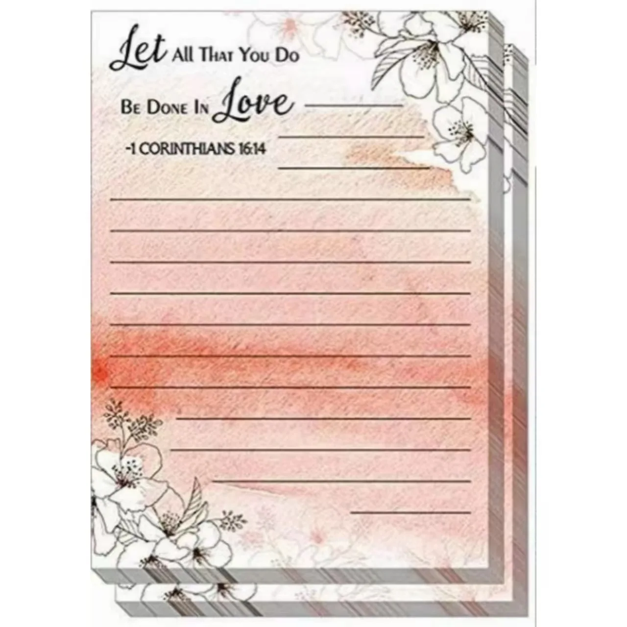 Watercolor Floral Sticky Notes - Self-Adhesive Memo Pads for Home, Office & School (30 Sheets)