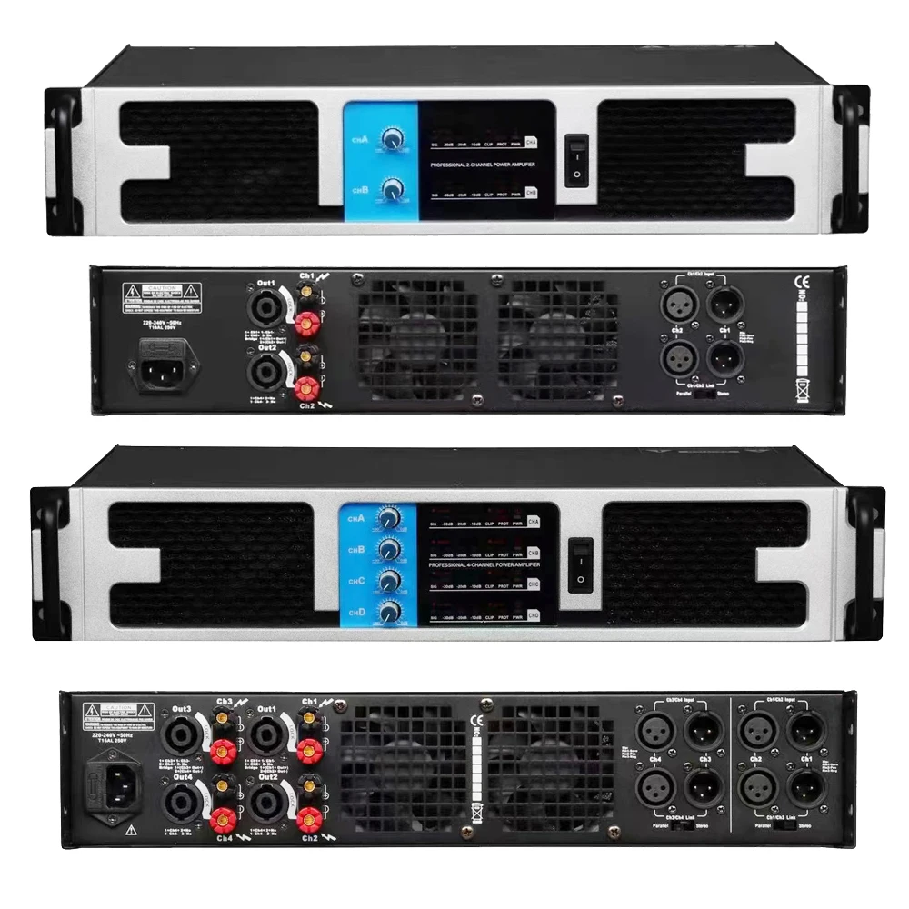 디지털 빅 파워 앰프 피크 서브우퍼 스피커, 무대 가라오케 AMP, 4x850 와트..