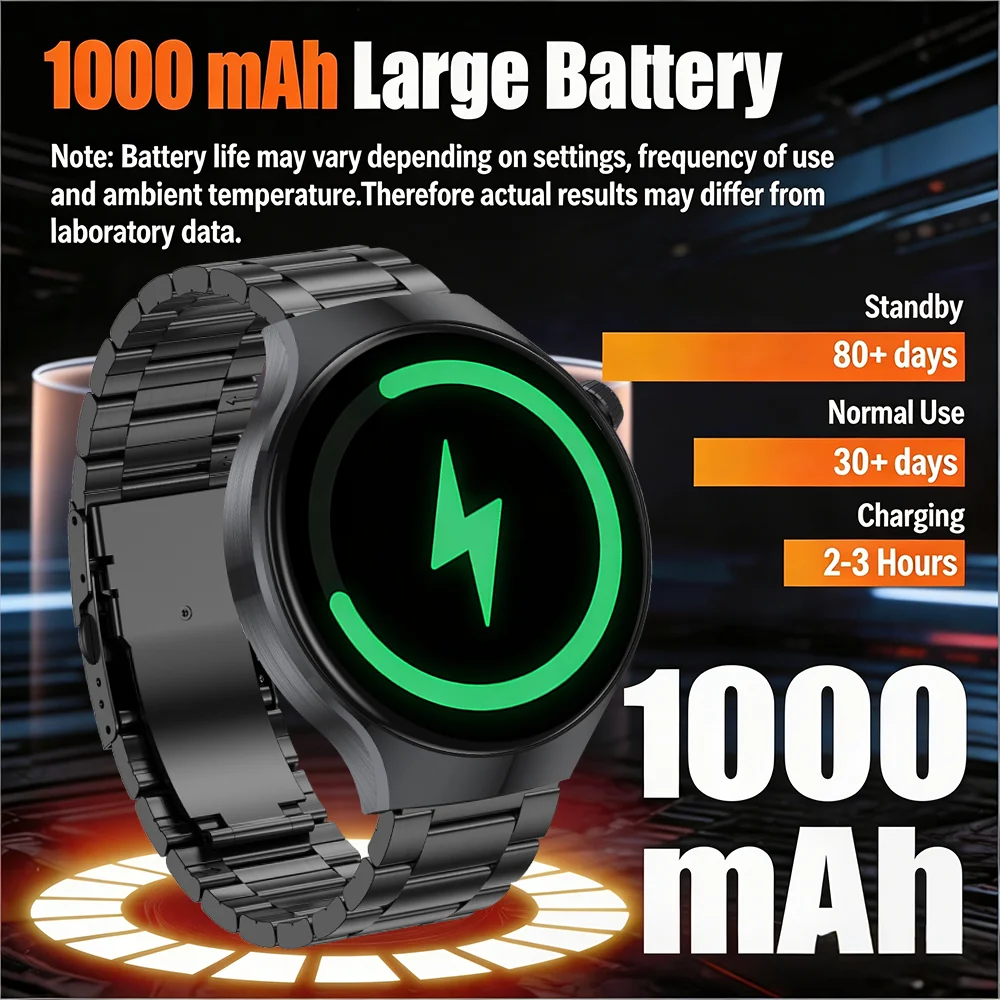 2026 New T-REX3 Outdoor Smart Watch 1.7inch AMOLED 1000mAh Large Battery 5ATM Waterproof Voice Call Sports Men Fitness Bracelet 6