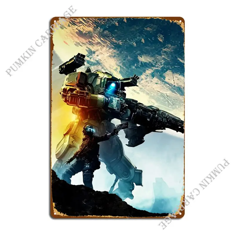 Titanfall 2 Metal Sign Cinema Decoration Cave Cinema Tin Sign Poster