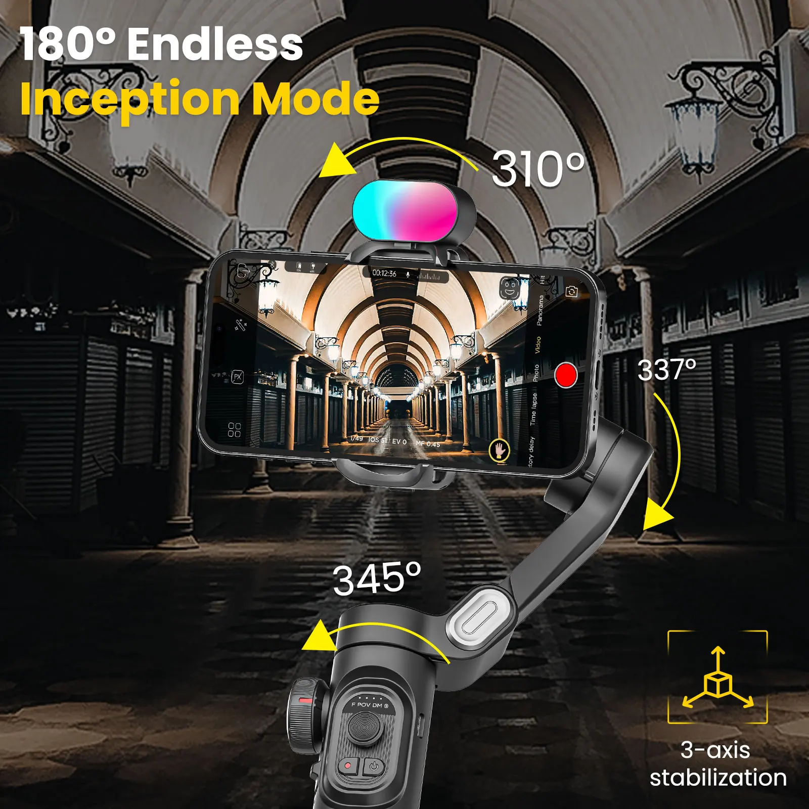 AOCHUAN スマート XE コンボ電話ジンバルスタビライザー延長ロッド付き 3 軸電話ジンバルスタビライザー iPhone と Android  携帯電話用 - AliExpress