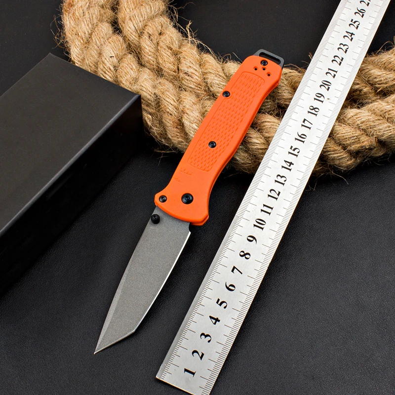 

Orange Color BM 537 Outdoor Tactical Folding Knife Camping Pocket Knives Portable EDC Tool