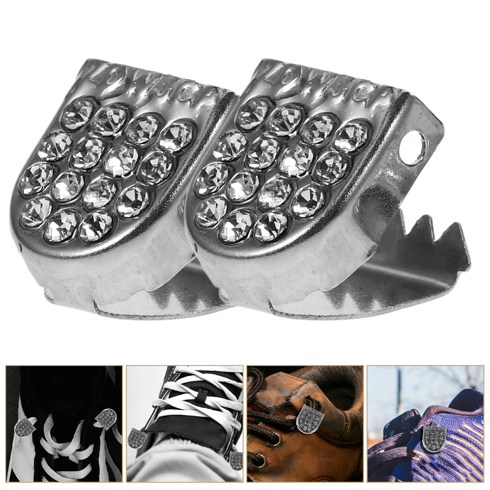 

20 Pcs Lazy Shoe Lace Buckle Shoelaces Metal Lock Clip Cord End Clips Shoerack Sports