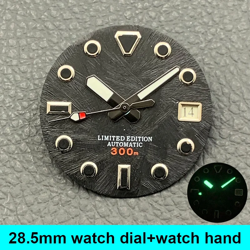 Enhanced Luminous Green Watch Dial and Hands