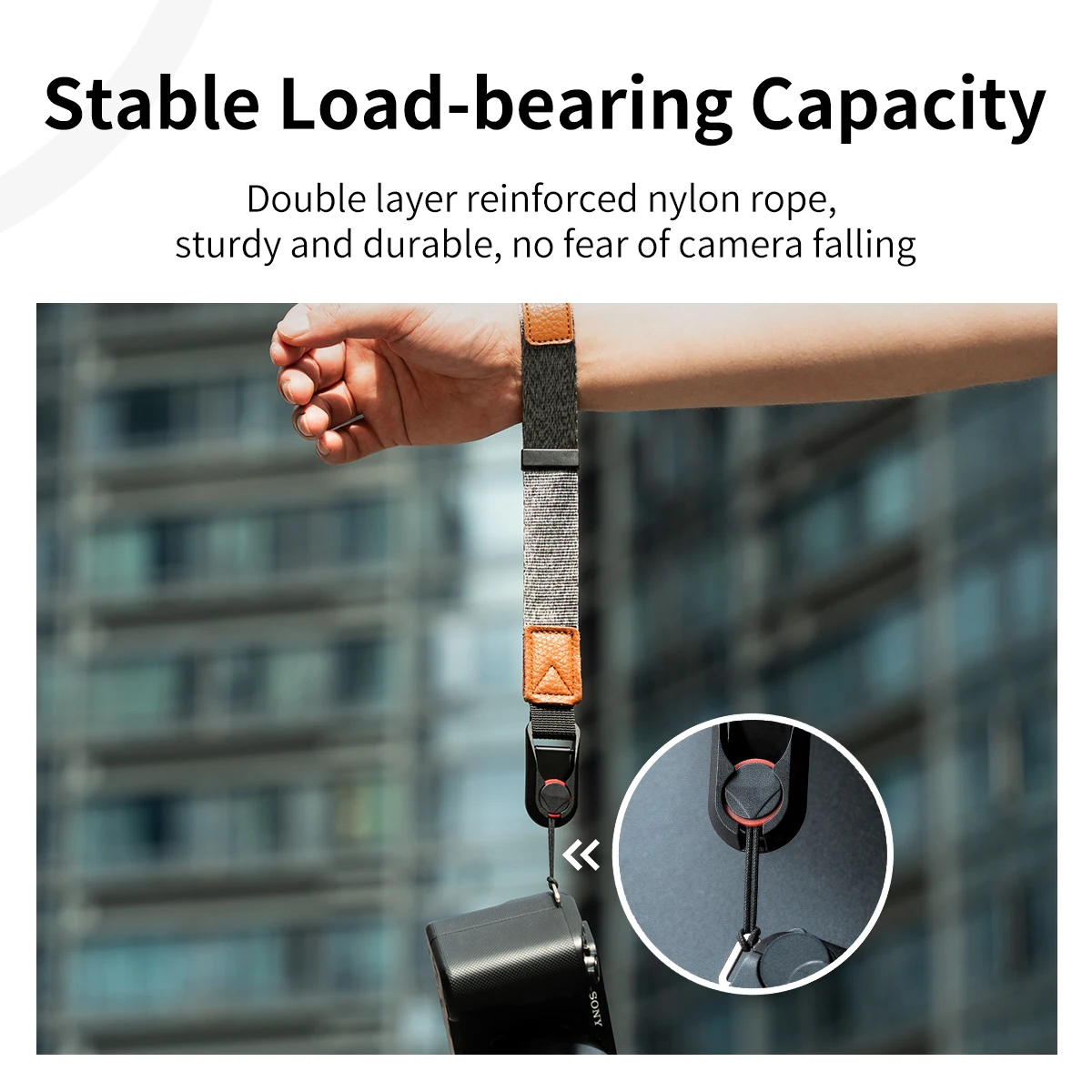 Mecoright  Quick Hanging Wristband for DSLR Camera Strap, Quick Detachment Hanging Rope Hand Rope Anti Release Handheld Rope 5
