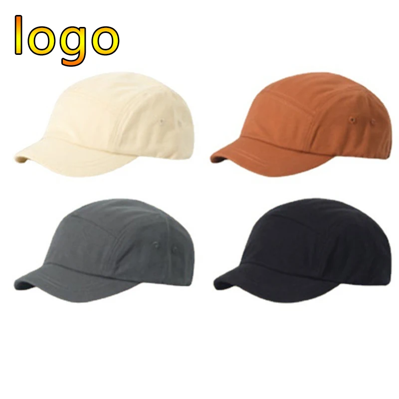 

New Custom Logo 5 Panels Women Retro Washed Baseball Cap Men Hop Short Brim Truck Hat Outdoor Adjustable Dad Caps