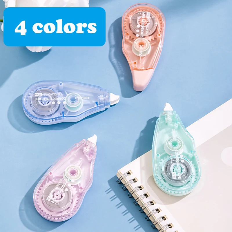 Deli Correction Tape Set Portable Whiteout Tape for Kids Writing Error Masking Correction Stationery Core Width 5mm