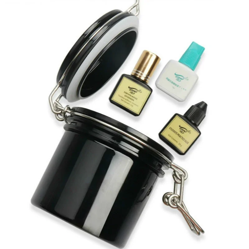 

Eyelash Glue Storage Tank Individual Adhesive Stand Activated Sealed Storage Jar Container for Eyelashes Extension Makeup Tool