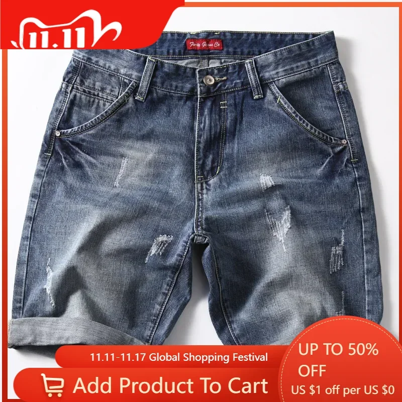 Men Denim Shorts Jeans Pants Summer Size 42