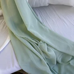Luxurious Olive Avocado Green Chiffon Fabric - 1000x150cm (Light Glass)