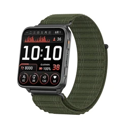 Nylon Loop Sport Strap Bracelet - Elastic Wristband - 24mm Width (Army Green)