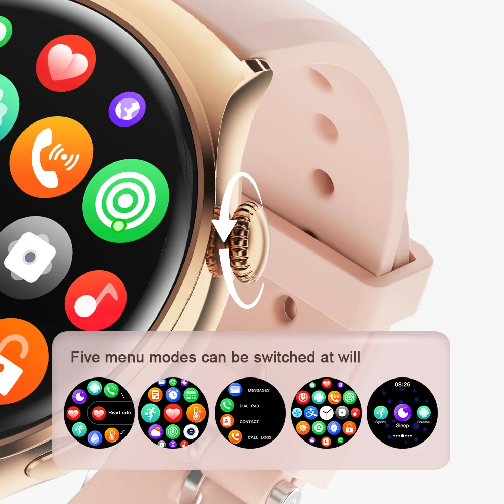 2025 New NFC Smart Watch Women's Watch 4 mini AMOLED HD Display Heart Rate Oximetry Monitor GPS Sports Bracelet Talking Clock 4
