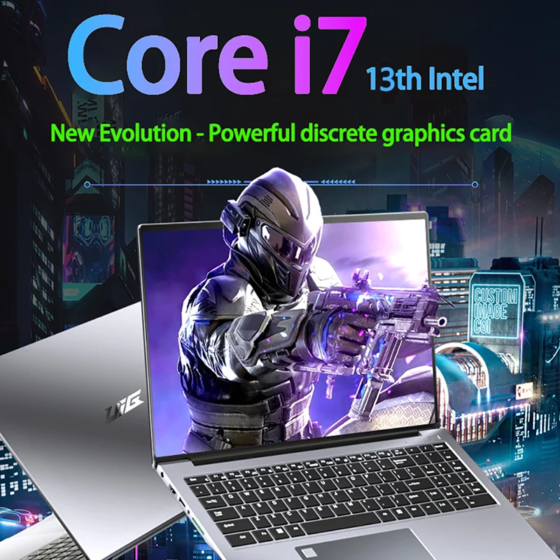 Intel I7-1355U NVIDIA MX450 15.6 Inch Laptop Fingerprint Unlock 32GB RAM 2TB SSD DDR4 Window11 5.0Ghz Backlit Keyboard Computer 3