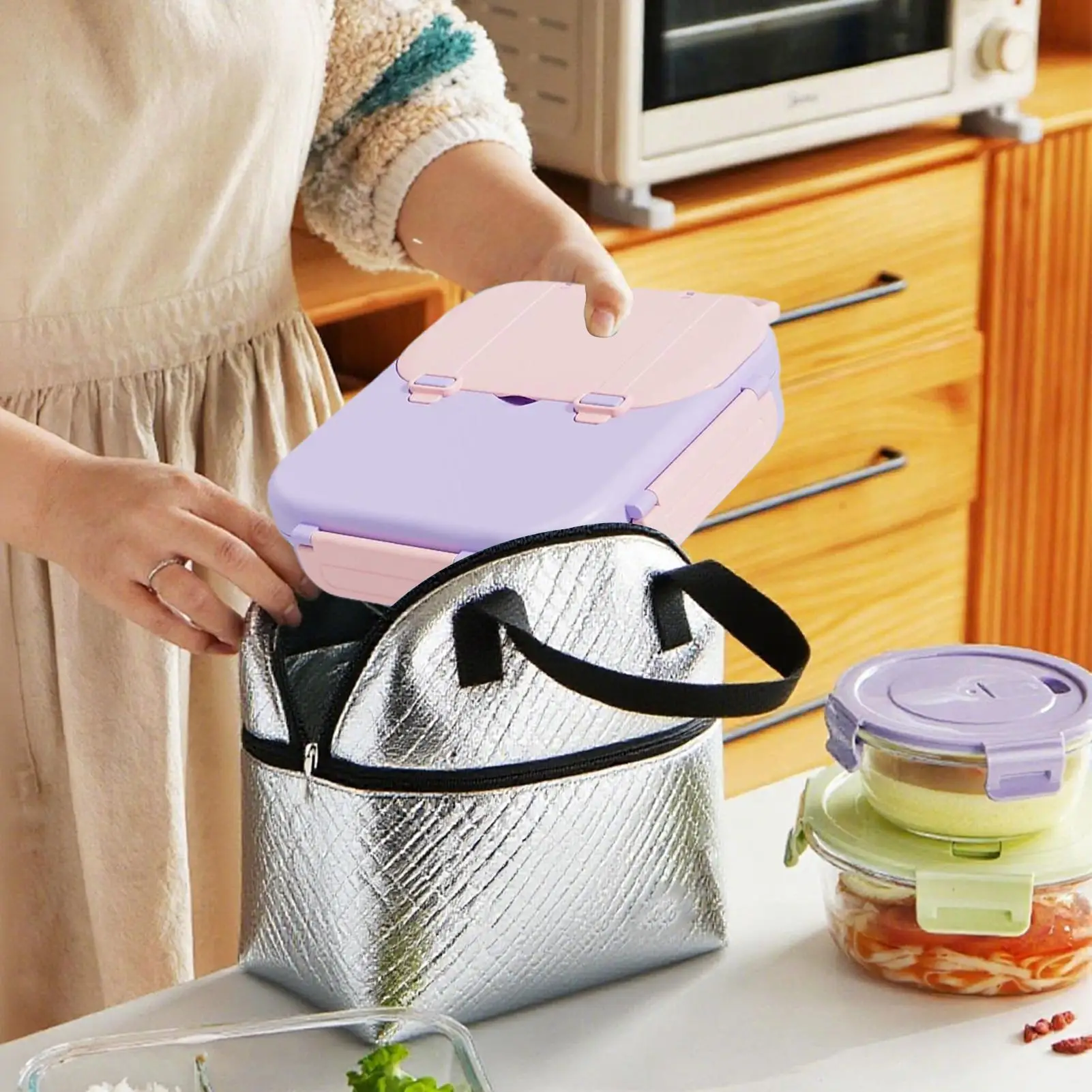 Lunch Box For Kids 1000ml Children's Snack Compartment Box Leak Proof Lunch Container For Preschool School Kindergarten Travel