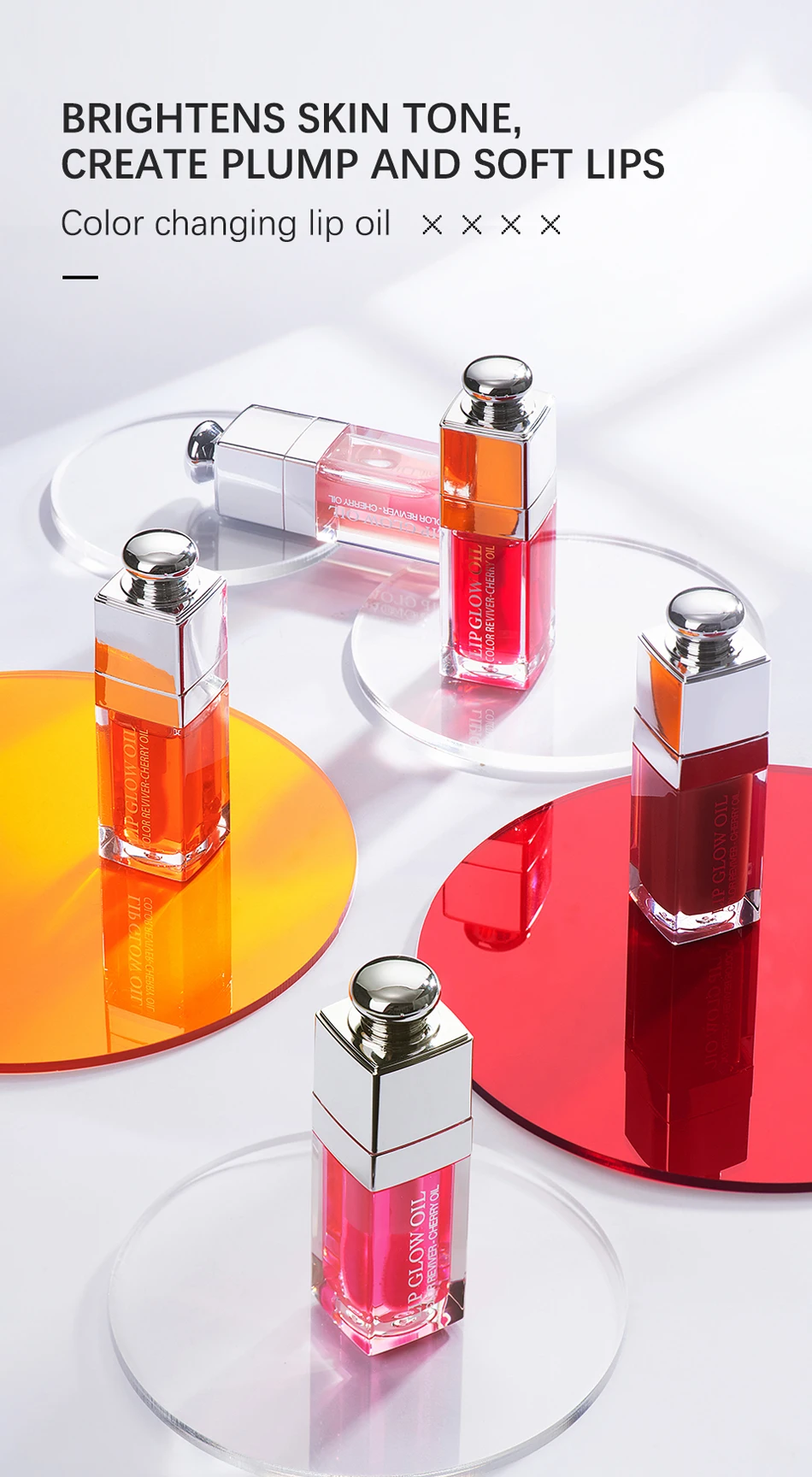 1 Pcs Moisturizing Lip Gloss Plumping Lip Oil Waterproof Long Lasting Glaze Tint Non-stick Cup Cosmetic Makeup Liquid Lipstick • COLMADO