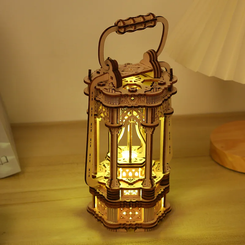 Creative New Portable Lamp Product 3d Puzzle Diy Wooden Alpinia Oxyphylla Toys Bedside Study Decorations Boy's Birthday Gift 2