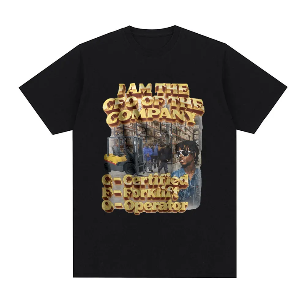 

Funny Forklift Certified Operator Graphic T-Shirt Men's Fashion Vintage Short Sleeves T-shirts Cotton Casual Oversized Tee Shirt