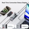 PULWTOP Powered USB C Hub,USB C Powered Hub with USB A/C 3.2 , 100W PD-in, 2 x 24/45W USB-C PD Charging Data Hub for PC Laptops 6