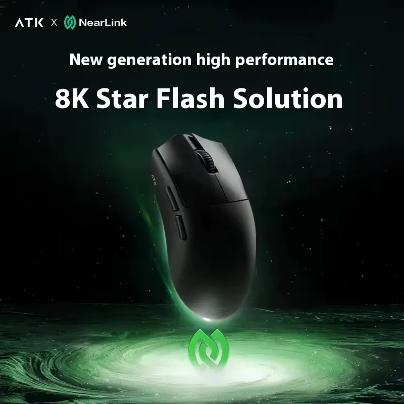 ATK Blazing Sky X1 Ultimate NearLink DualMode Mouse Customized Wireless Low Latency Ultra-Lightweight 8K Ergonomic Esports Mouse