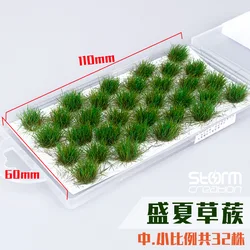 Miniature Multicolor Grass Cluster Kit for DIY Diorama and Model Crafting (Summer)