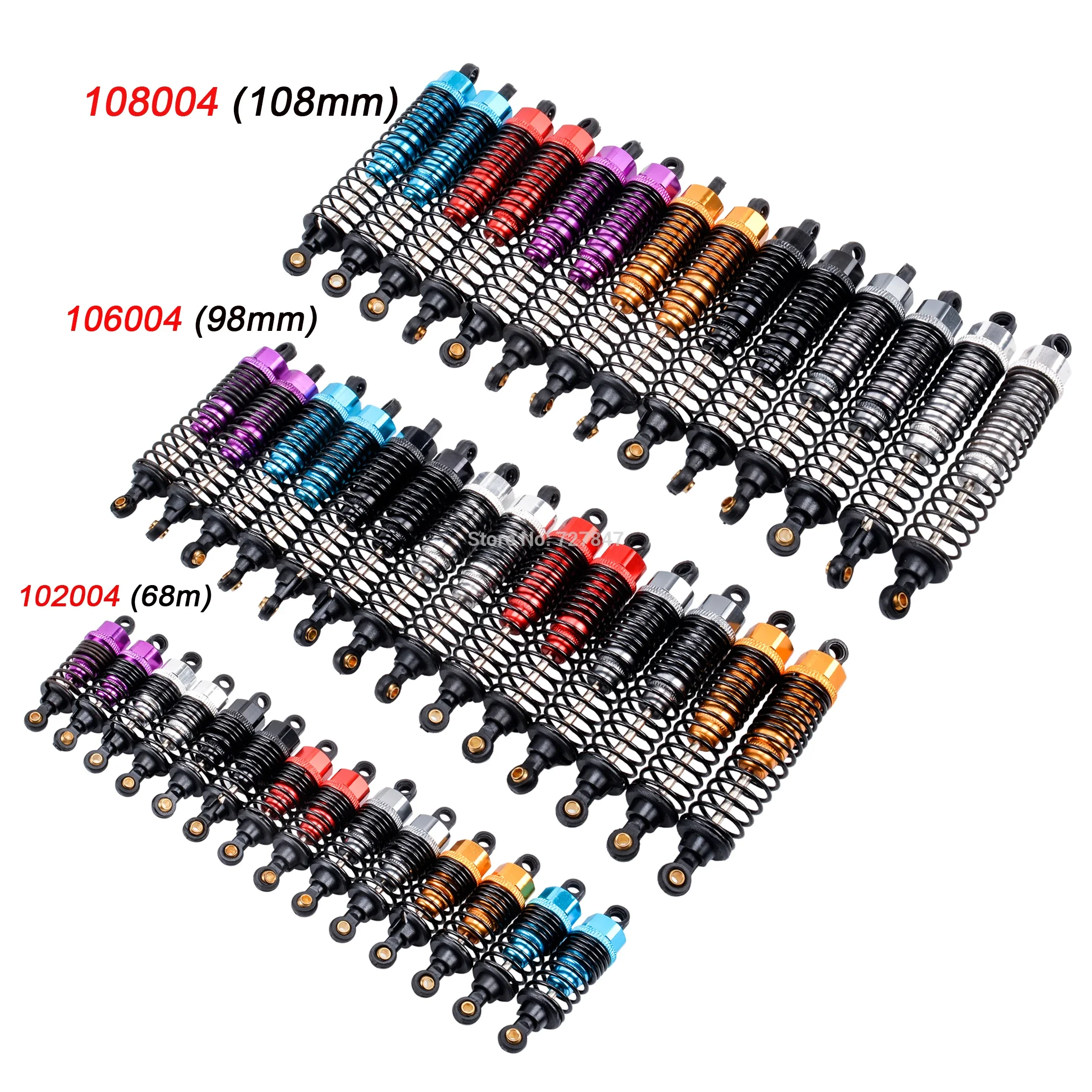 Aluminum Shock Absorbers Damper for 1/10 Scale RC Off-Road Vehicles